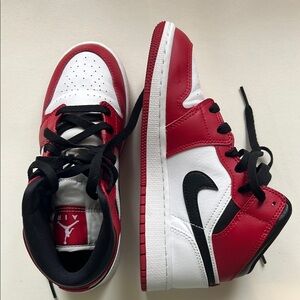 Jordan Kids' Red and White Sneakers